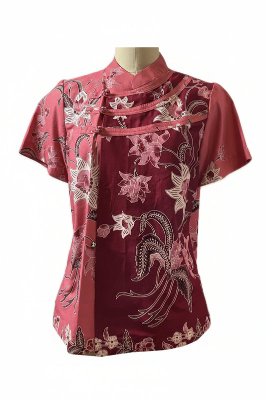 Ladies Batik Top LBT-L-PINK-N111003