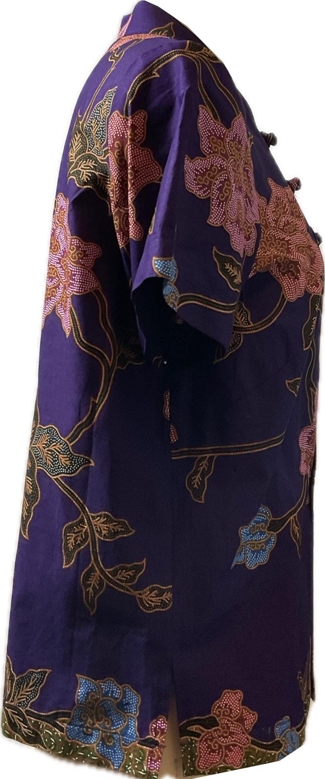 Ladies Batik Top LBT-L-PURPLE-N111004