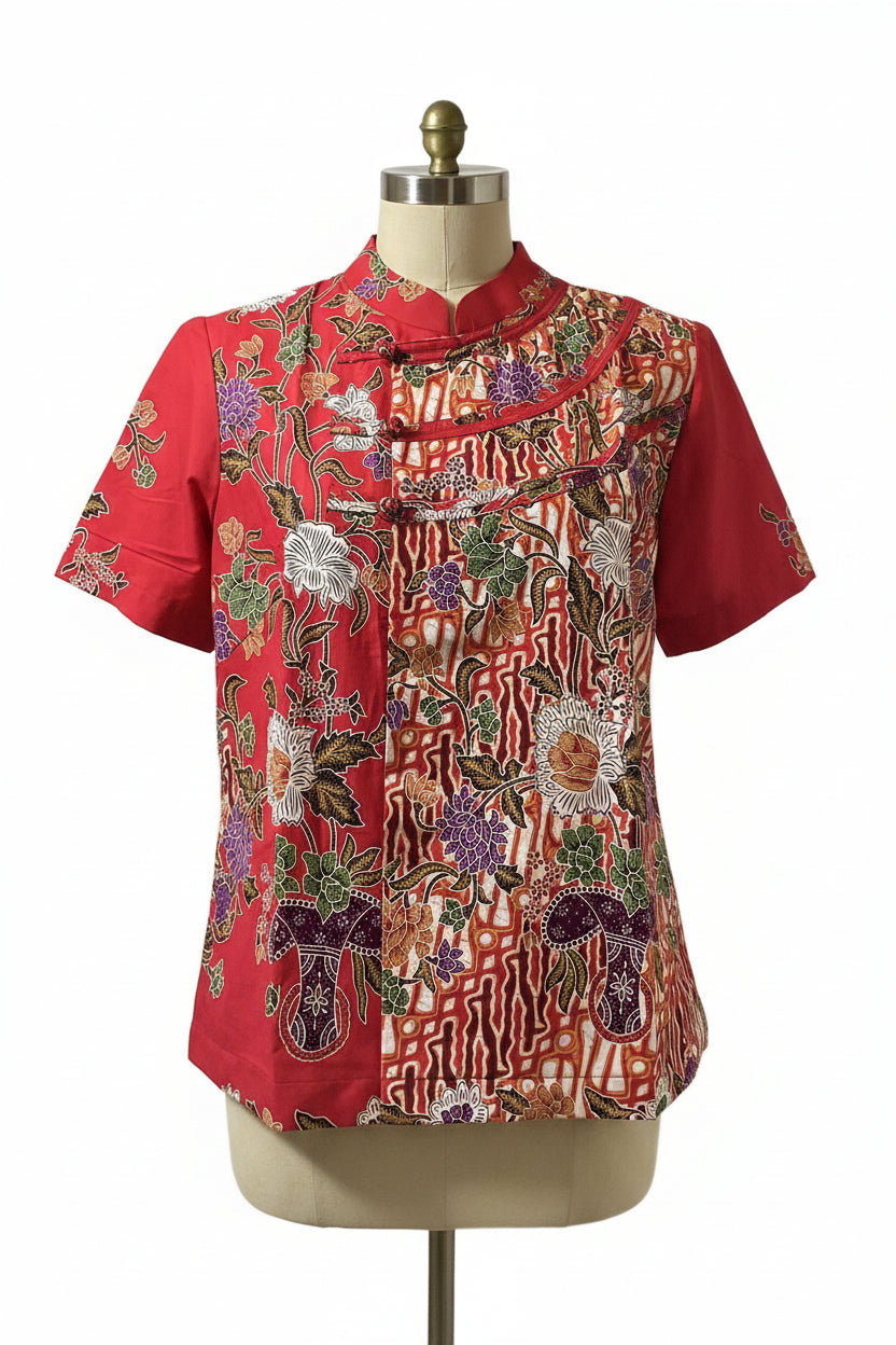 Ladies Batik Top LBT-XL-RED-N1111002