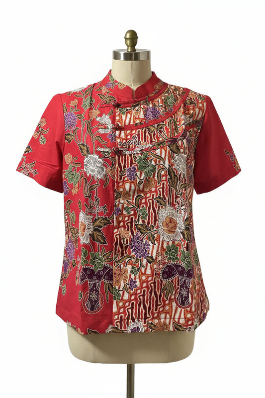Ladies Batik Top LBT-XL-RED-N1111002