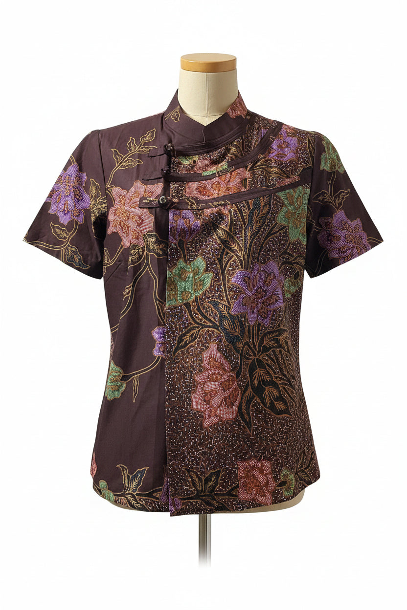 Ladies Batik Top LBT-XL-BROWN-N1111004