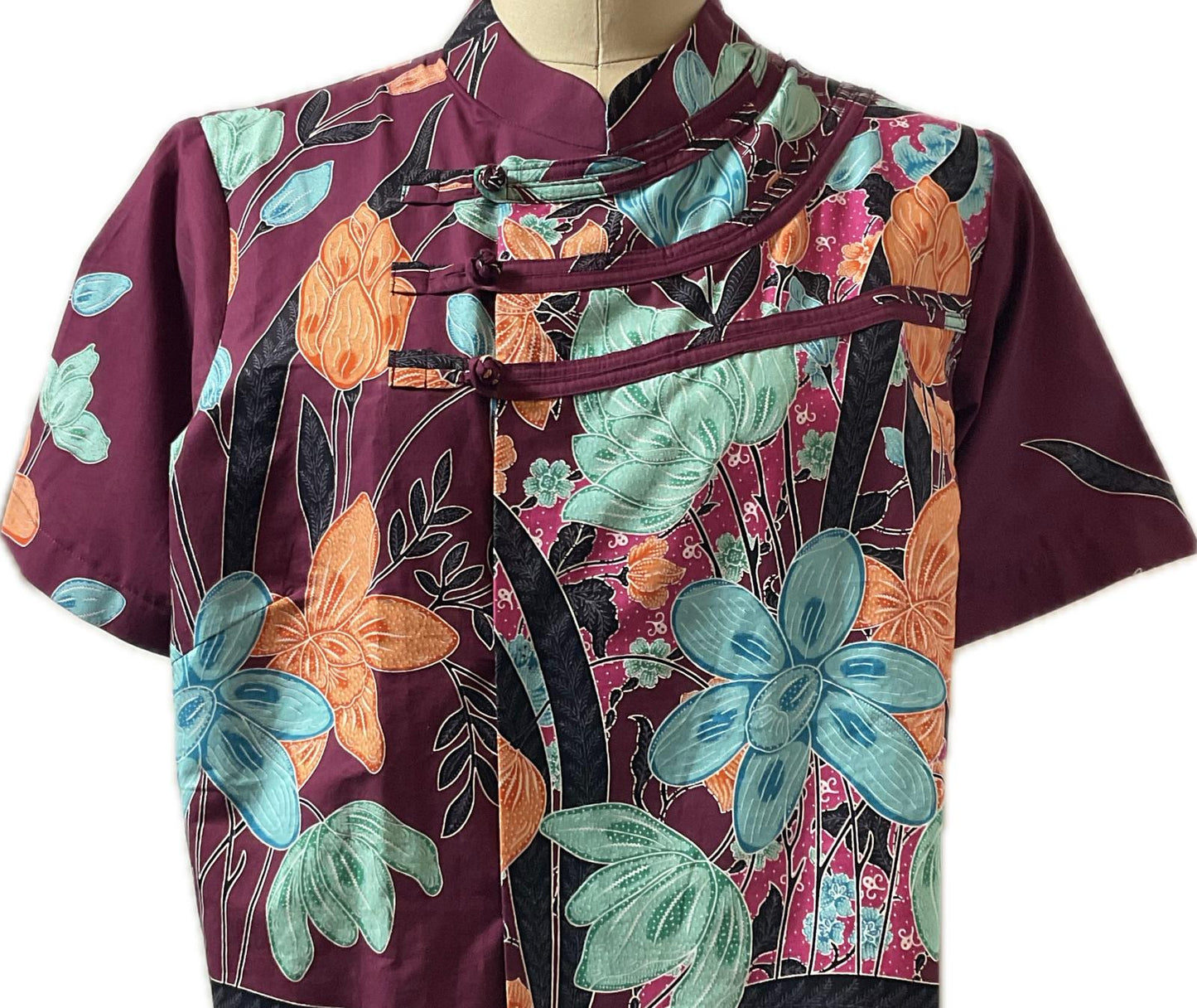 Ladies Batik Top LBT-XXL-MAROON-N11111002