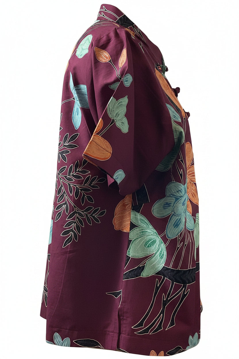 Ladies Batik Top LBT-XXL-MAROON-N11111002