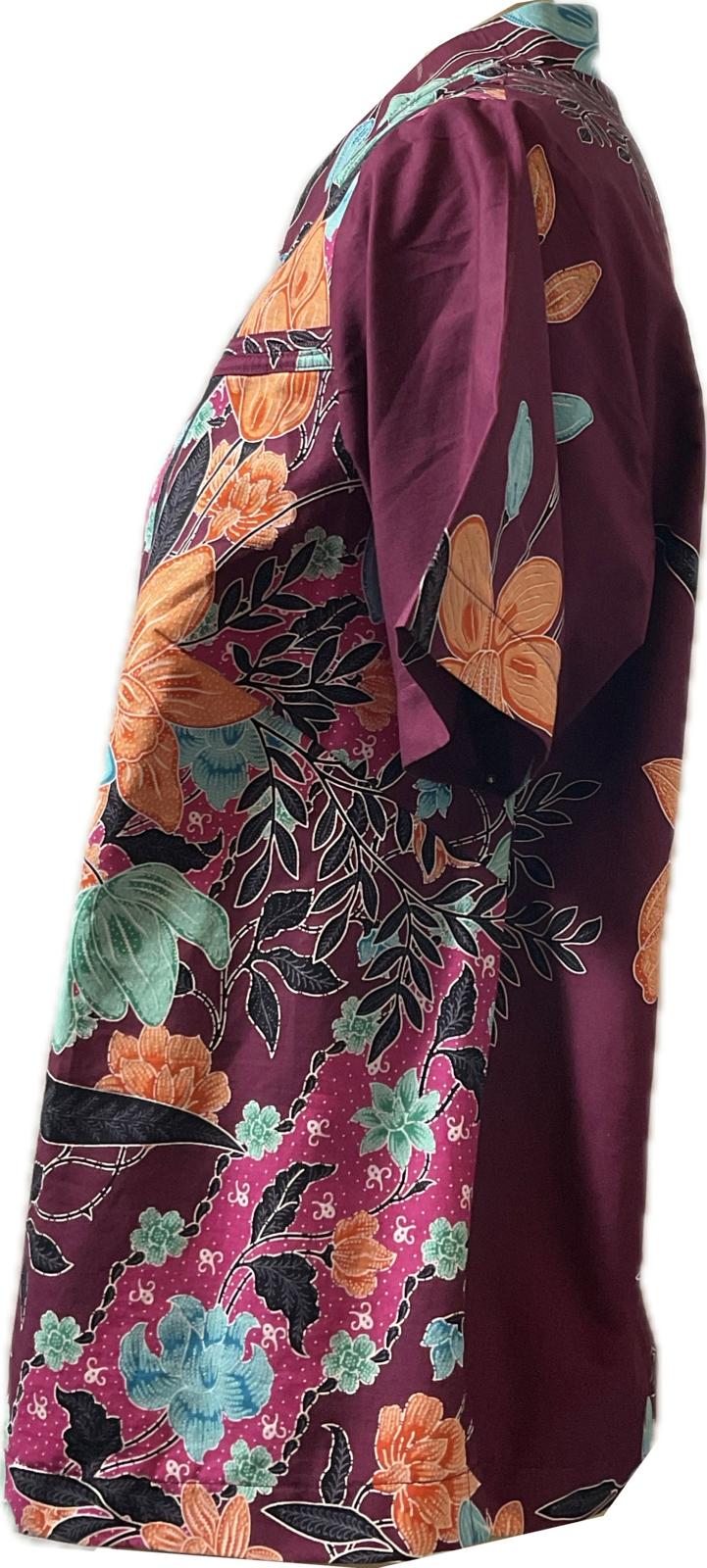 Ladies Batik Top LBT-XXL-MAROON-N11111002