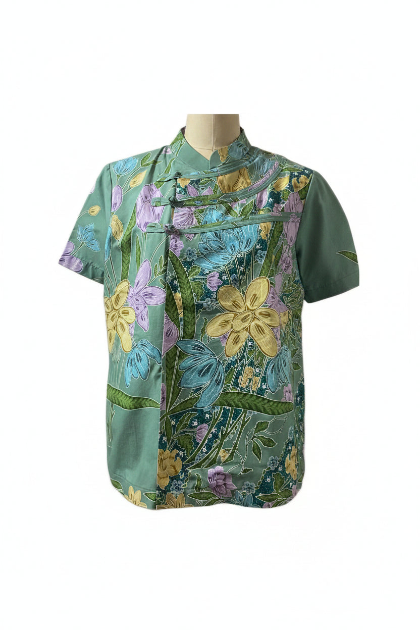 Ladies Batik Top LBT-XXL-GREEN-N11111003