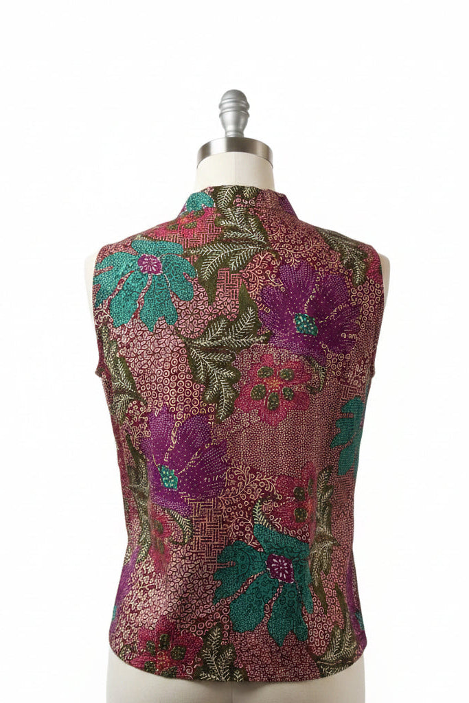 Ladies Batik Top LBT-S-RED-O1001