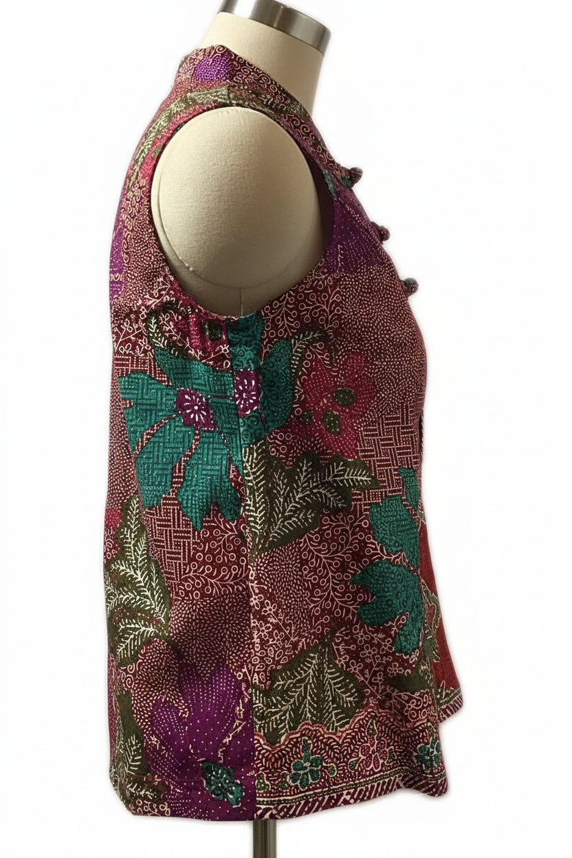 Ladies Batik Top LBT-S-RED-O1001