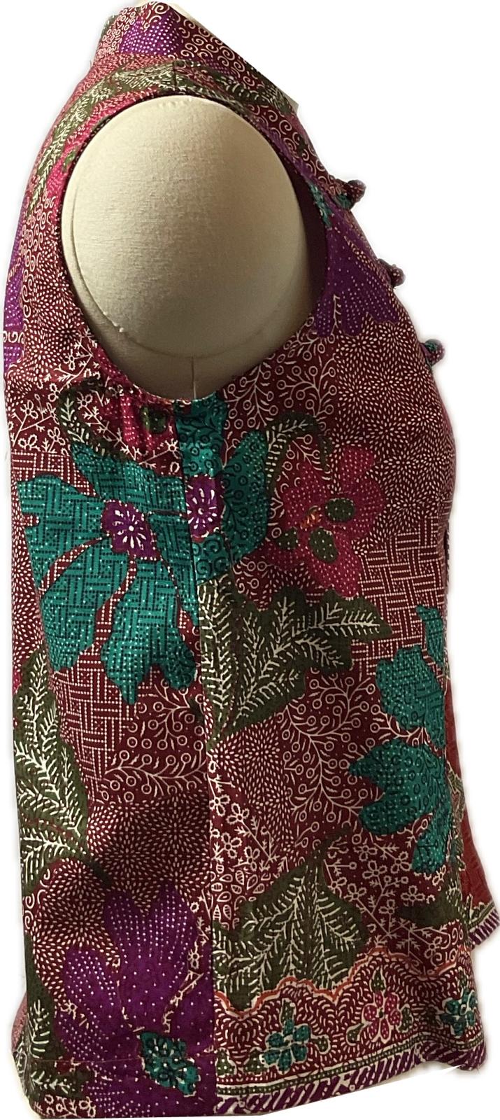 Ladies Batik Top LBT-M-RED-O11001