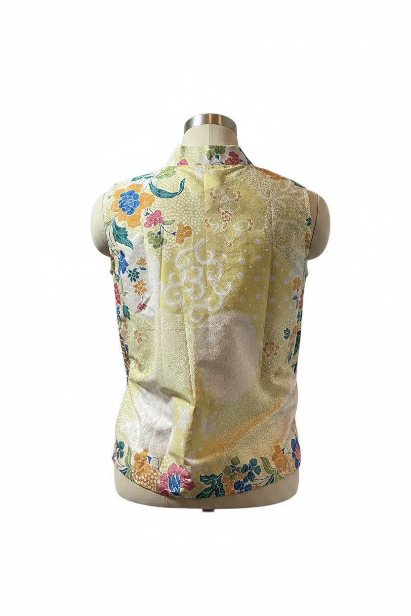 Ladies Batik Top LBT-S-YELLOW-O1002