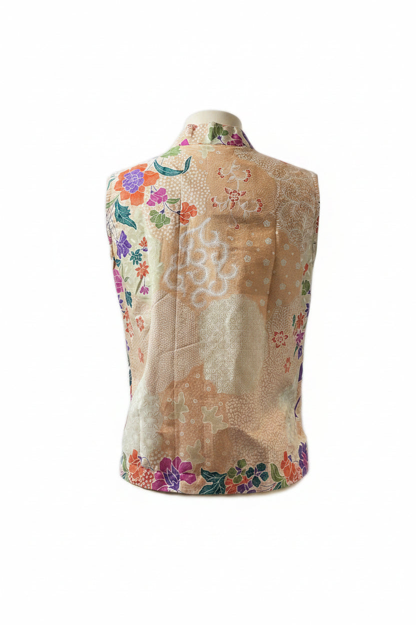 Ladies Batik Top LBT-S-ORANGE-O1003