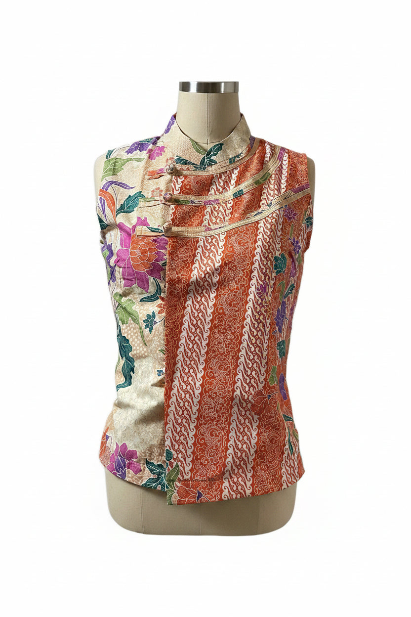 Ladies Batik Top LBT-M-ORANGE-O11005