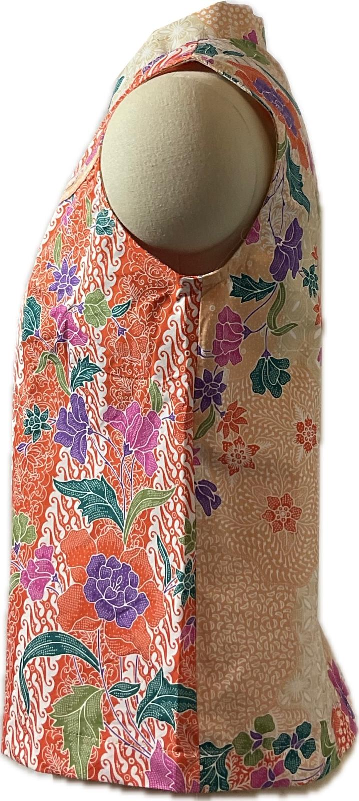Ladies Batik Top LBT-M-ORANGE-O11005