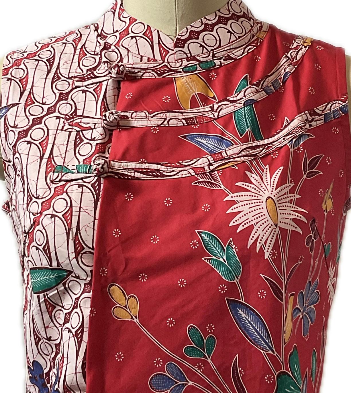 Ladies Batik Top LBT-S-RED-O1006