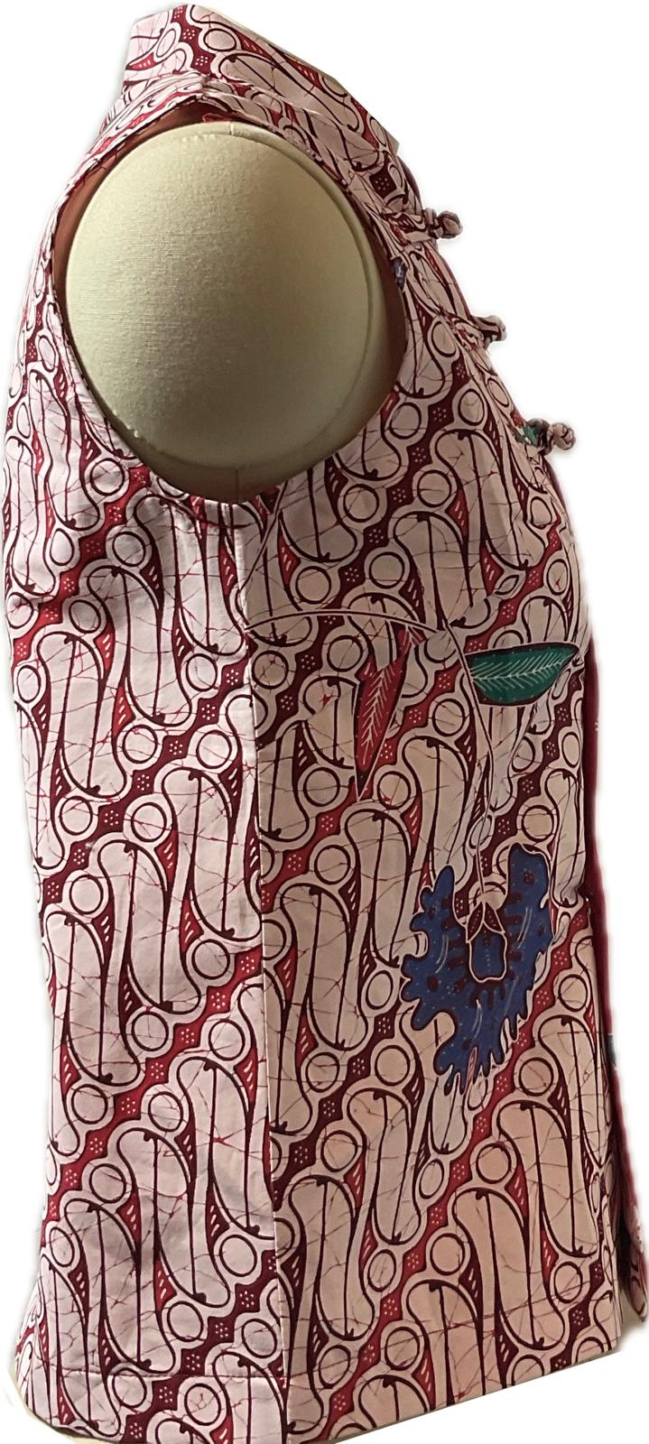 Ladies Batik Top LBT-S-RED-O1006
