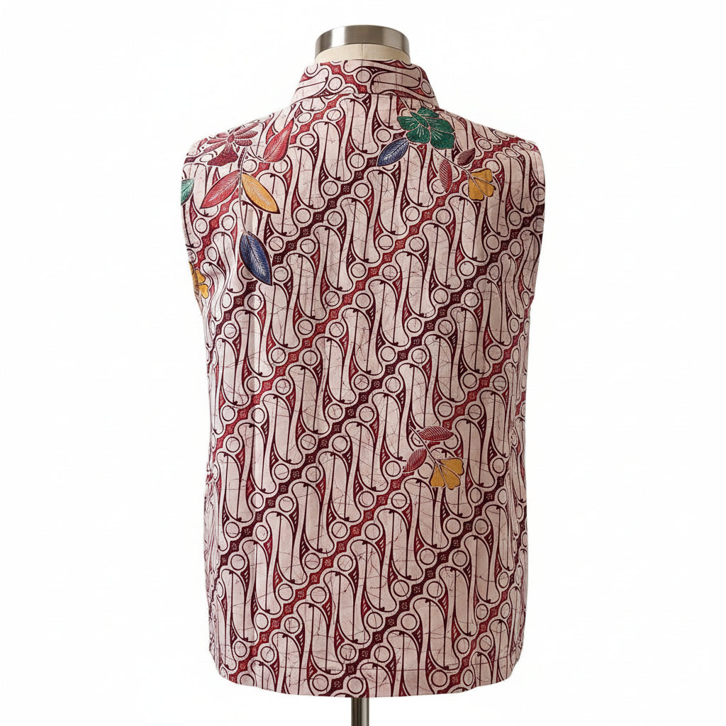 Ladies Batik Top LBT-S-RED-O1006