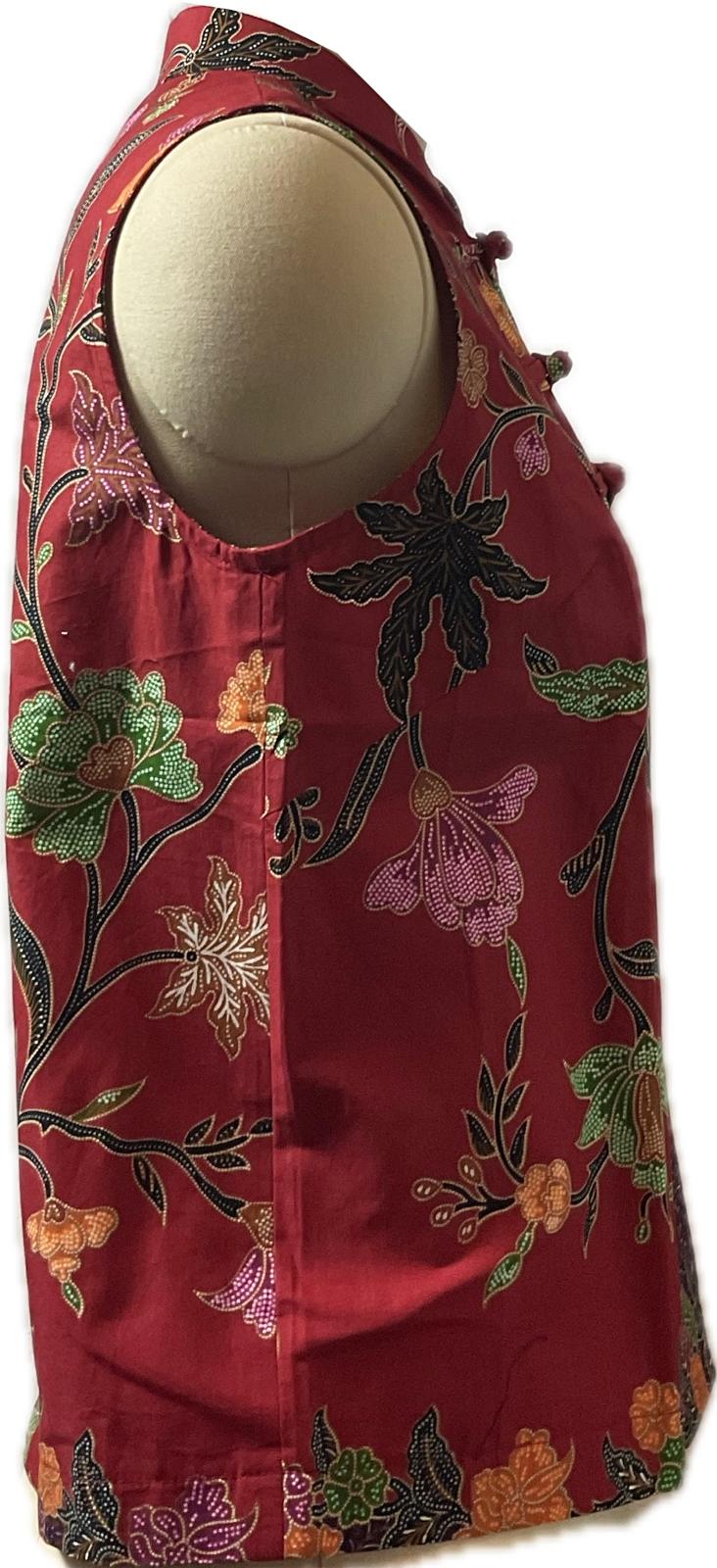 Ladies Batik Top LBT-M-MAROON-O11002