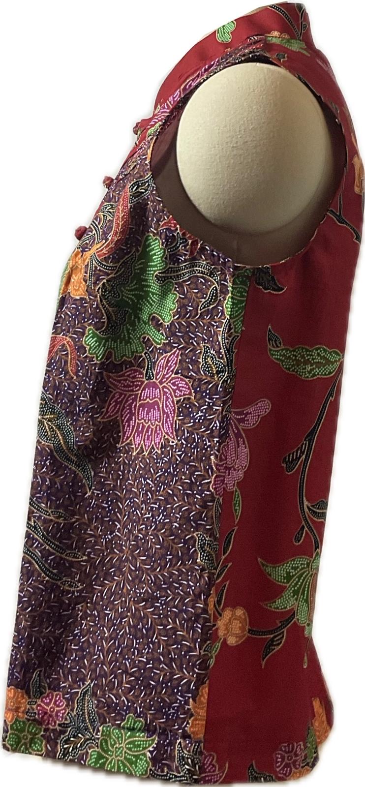 Ladies Batik Top LBT-M-MAROON-O11002