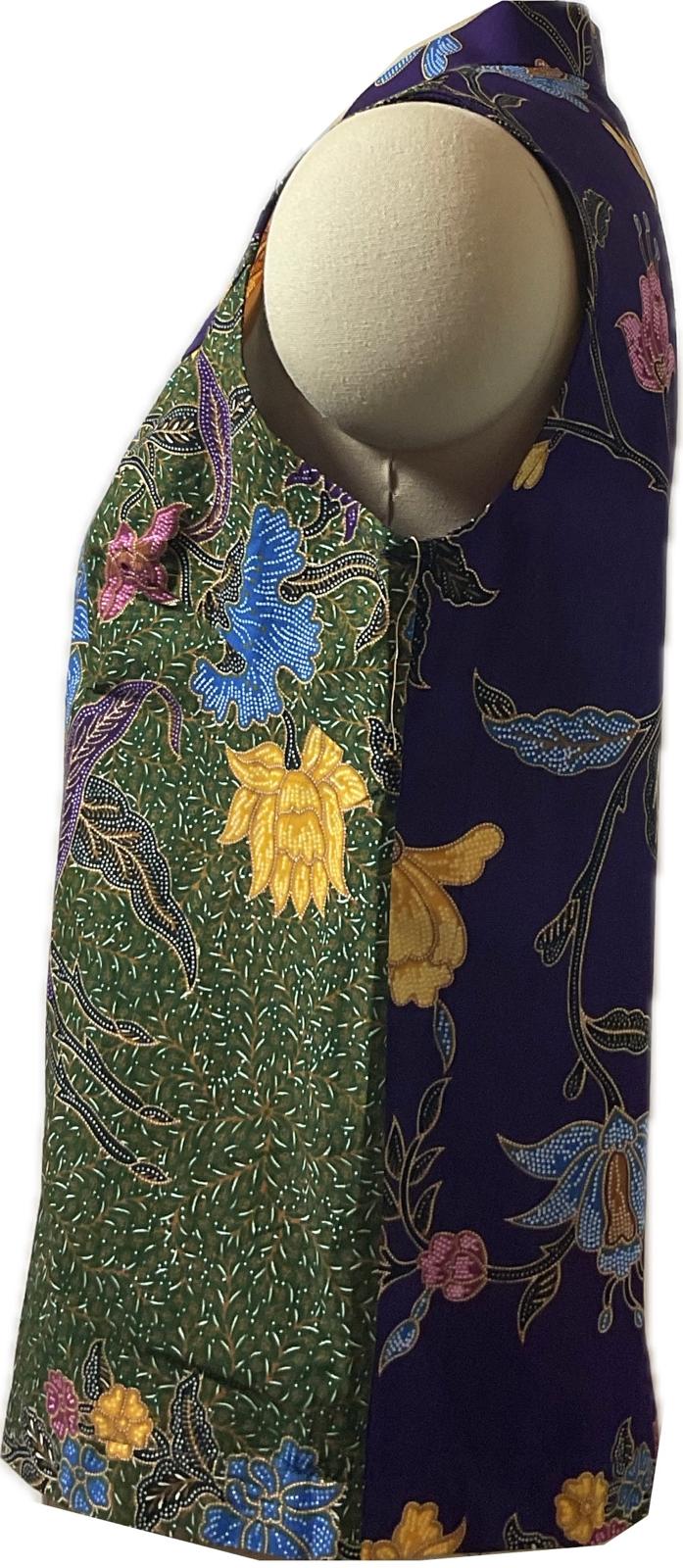 Ladies Batik Top LBT-M-PURPLE-O11003