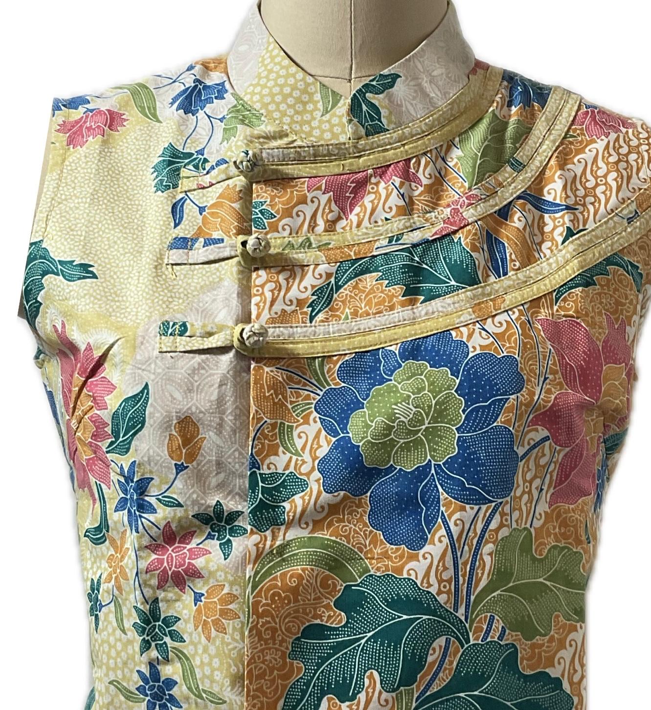 Ladies Batik Top LBT-M-YELLOW-O11004