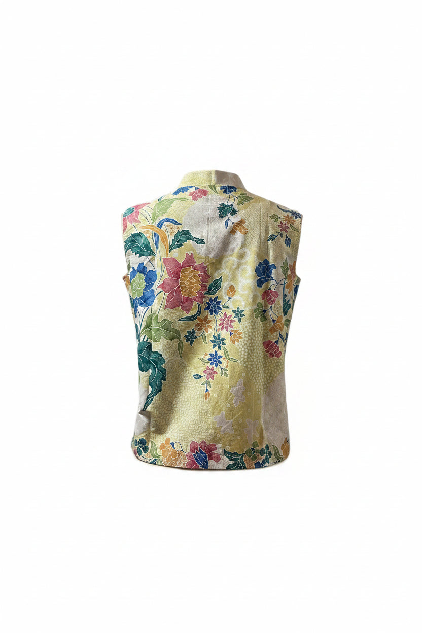 Ladies Batik Top LBT-M-YELLOW-O11004
