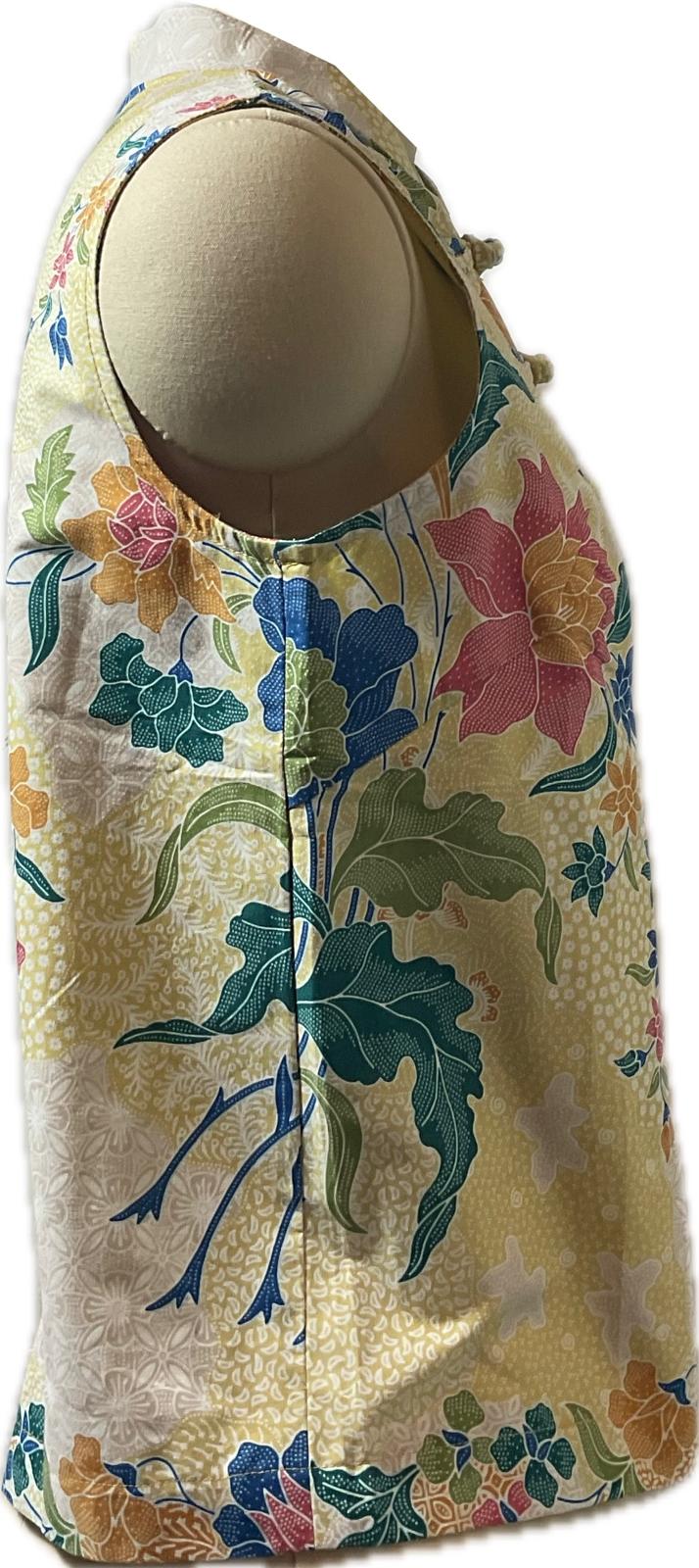 Ladies Batik Top LBT-M-YELLOW-O11004