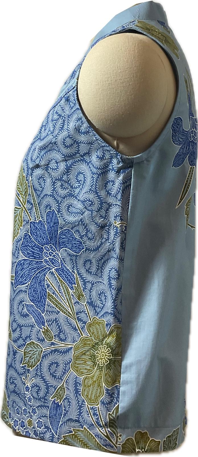 Ladies Batik Top LBT-S-BLUE-O1007