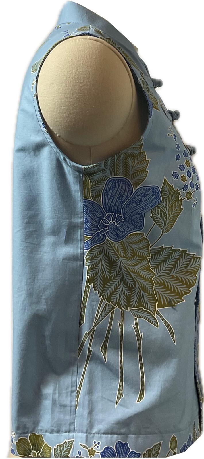 Ladies Batik Top LBT-S-BLUE-O1007