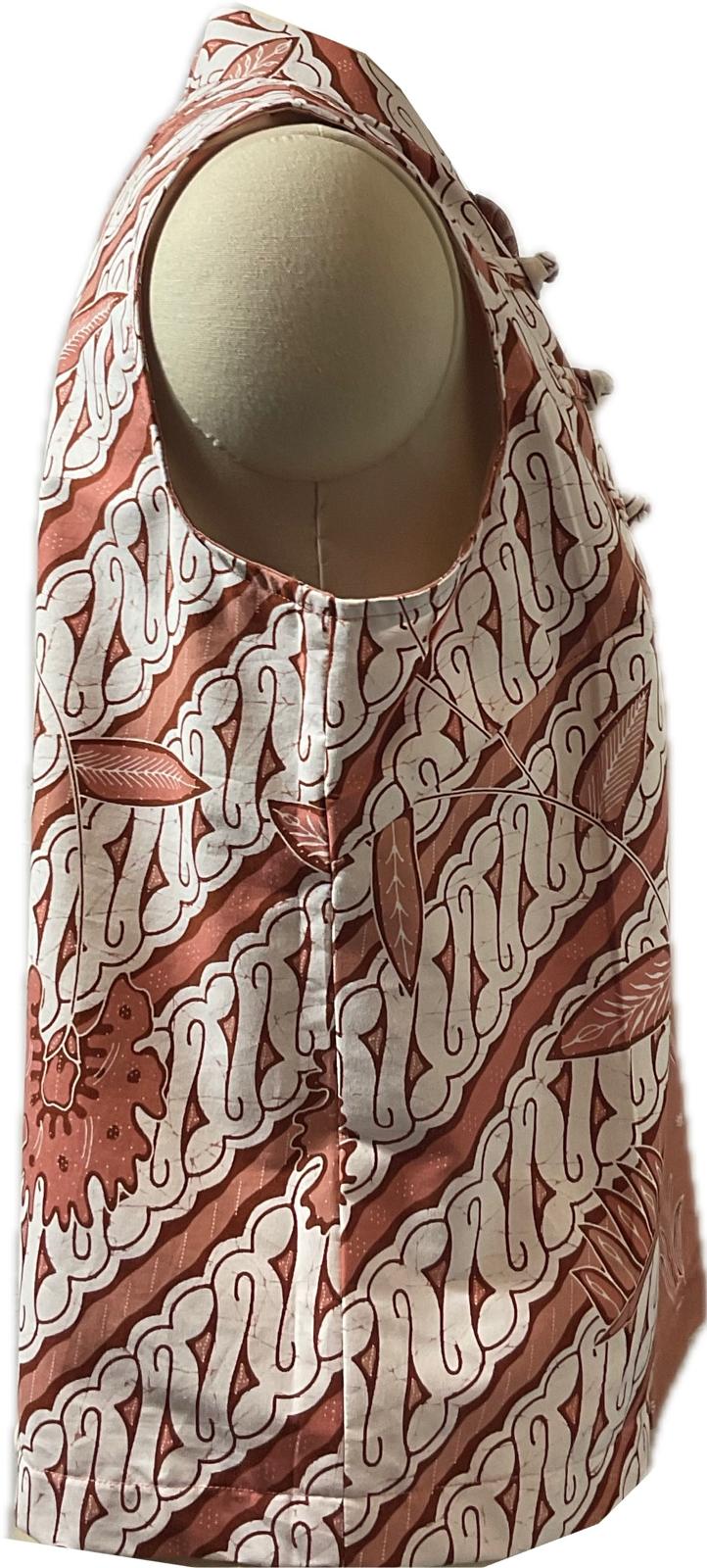 Ladies Batik Top LBT-L-BROWN-O111001