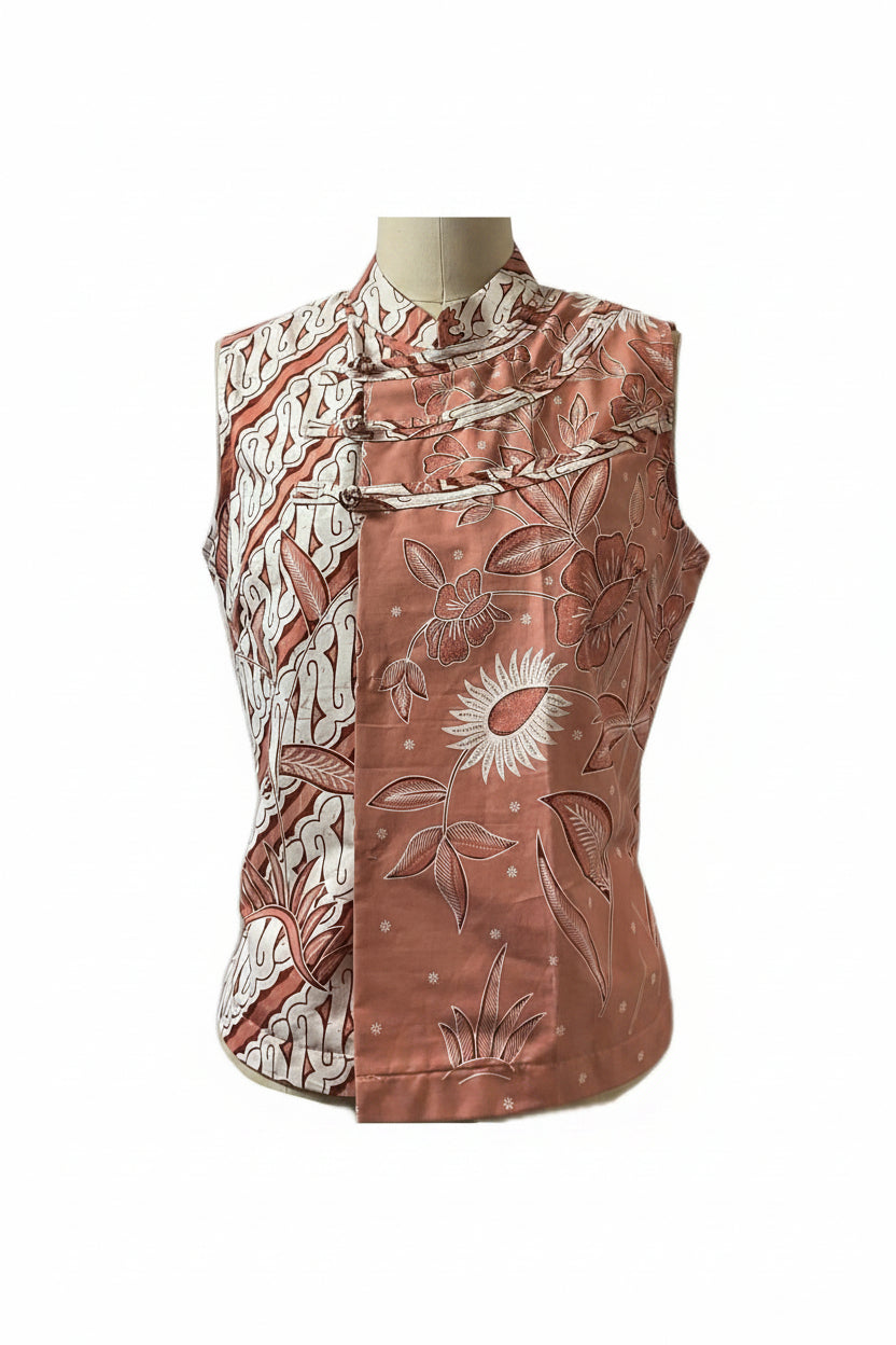 Ladies Batik Top LBT-L-BROWN-O111001