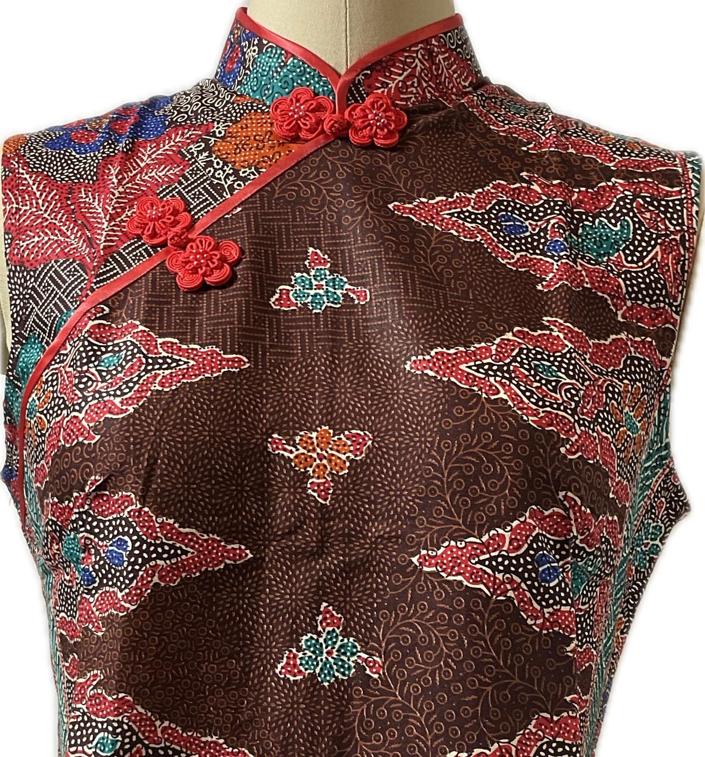 Ladies Batik Top LBT-M-BROWN-P11001