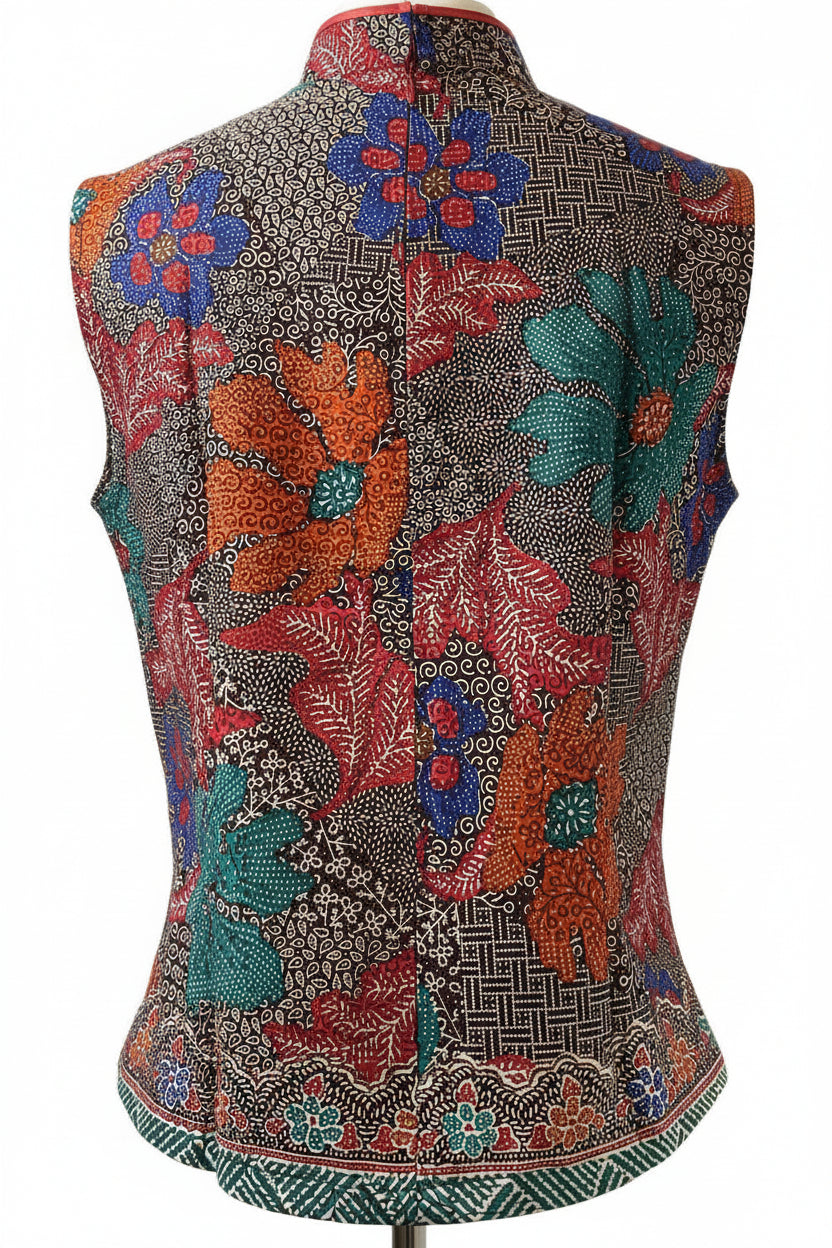 Ladies Batik Top LBT-M-BROWN-P11001