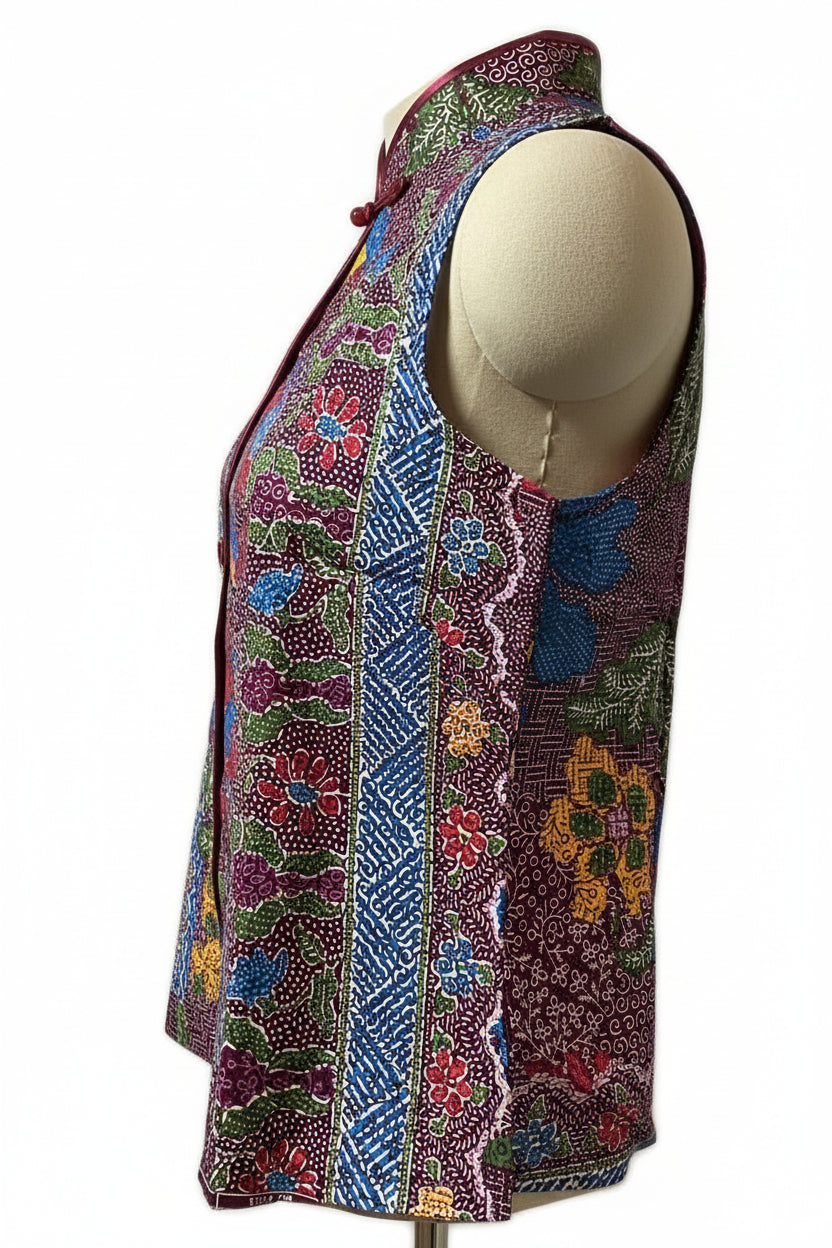 Ladies Batik Top LBT-M-PURPLE-P11002