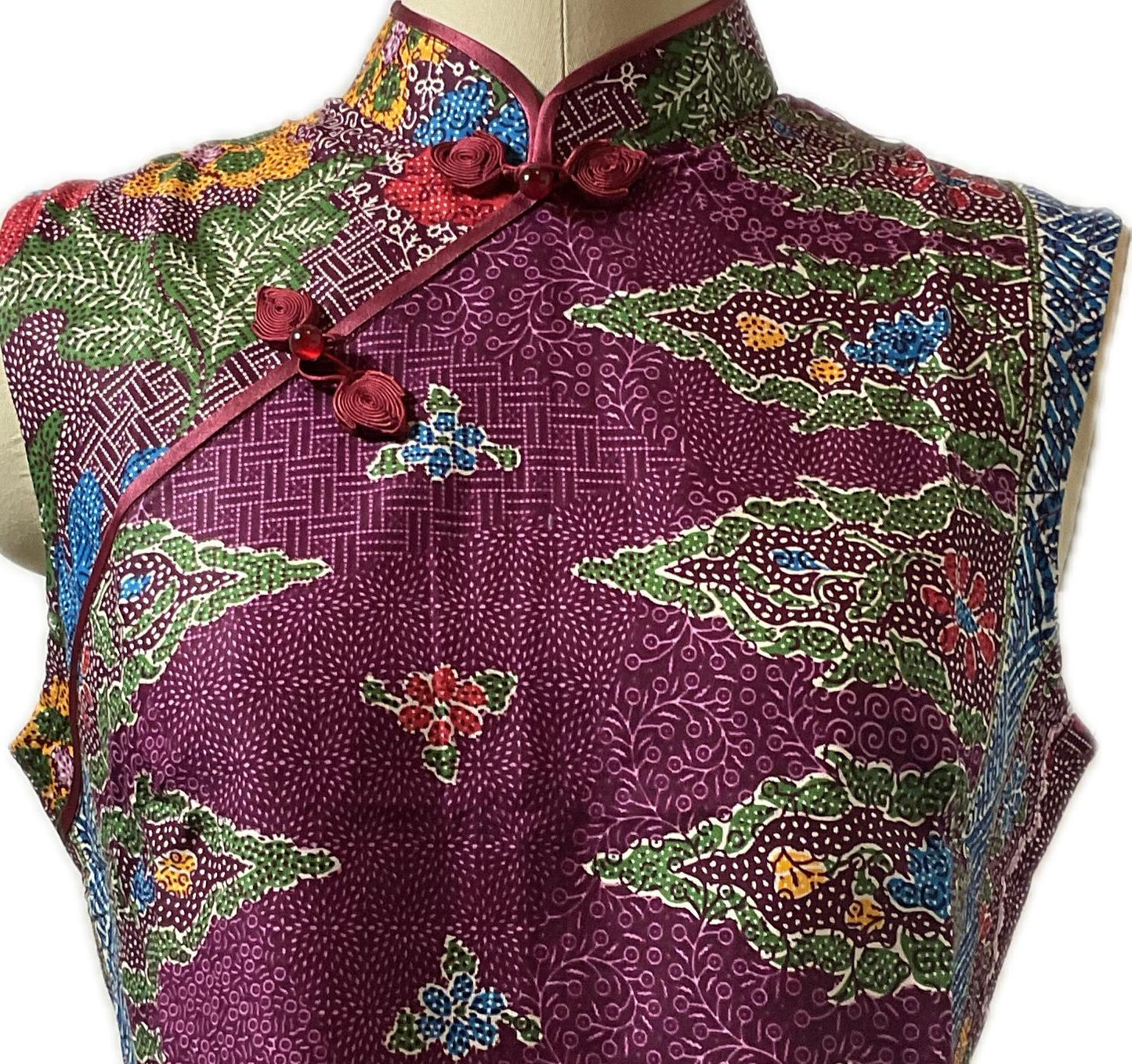 Ladies Batik Top LBT-M-PURPLE-P11002