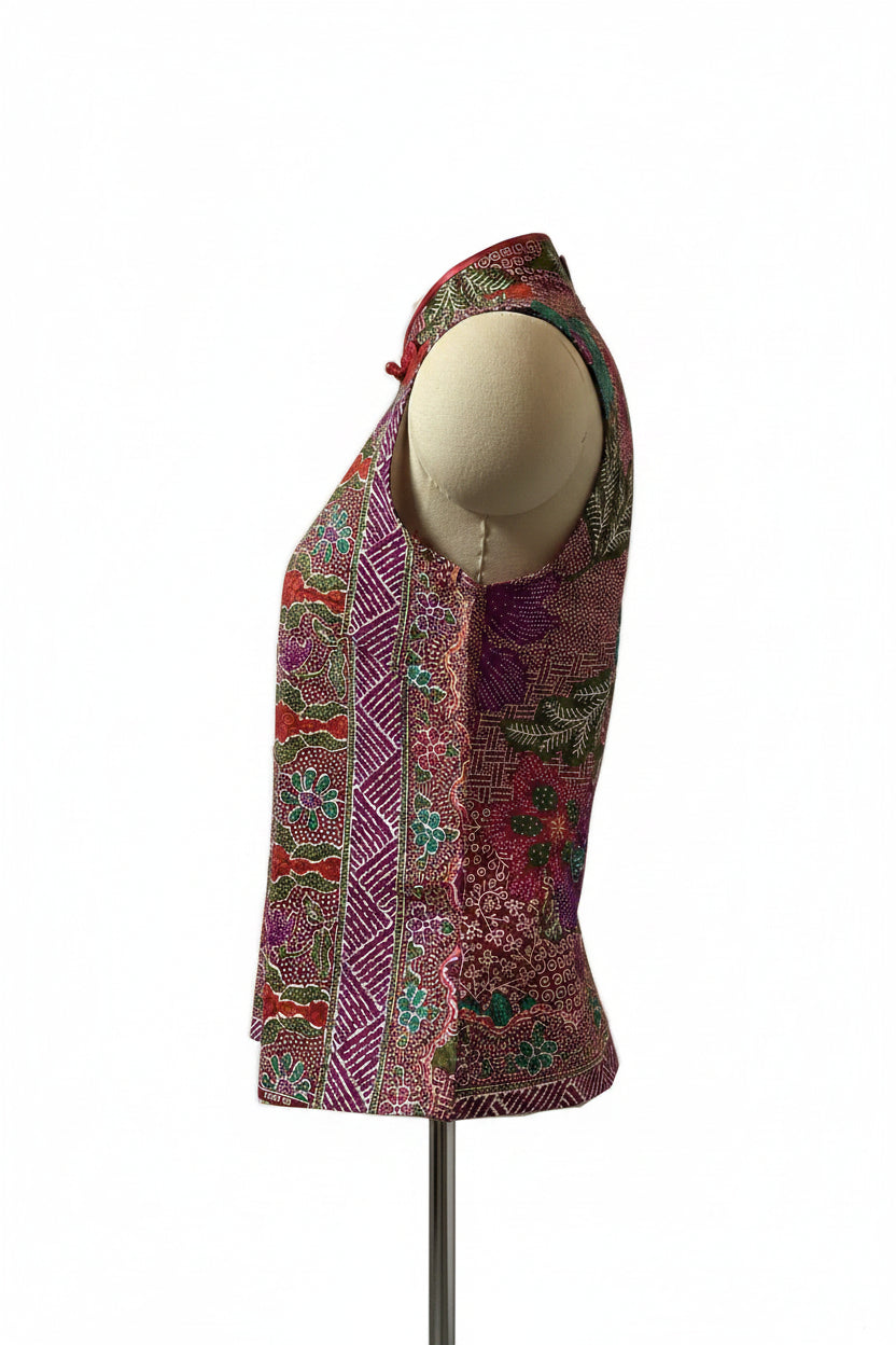 Ladies Batik Top LBT-M-ORANGE-P11003