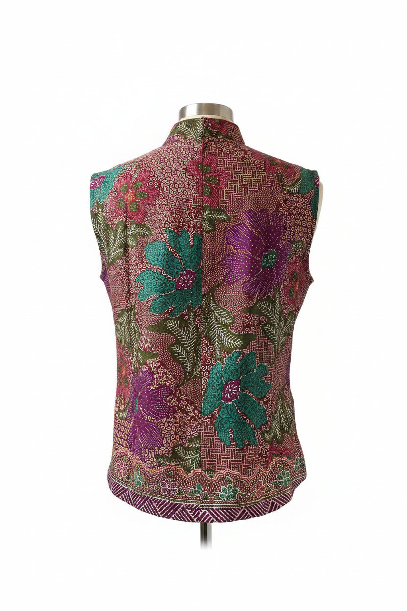 Ladies Batik Top LBT-M-ORANGE-P11003