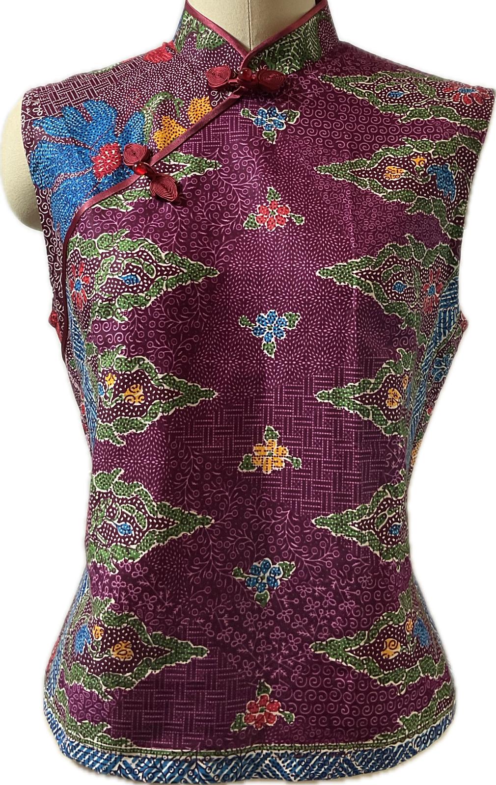 Ladies Batik Top LBT-XL-PURPLE-P1111002