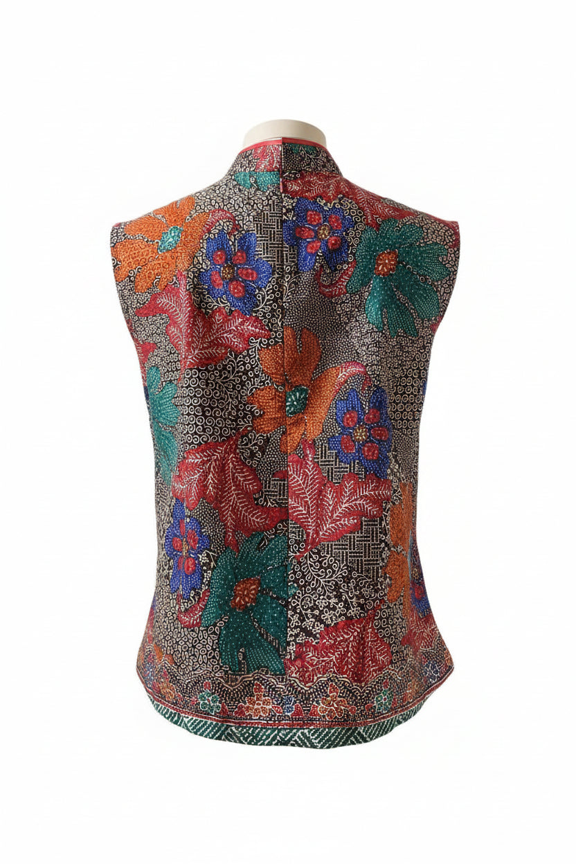 Ladies Batik Top LBT-L-BROWN-P111002