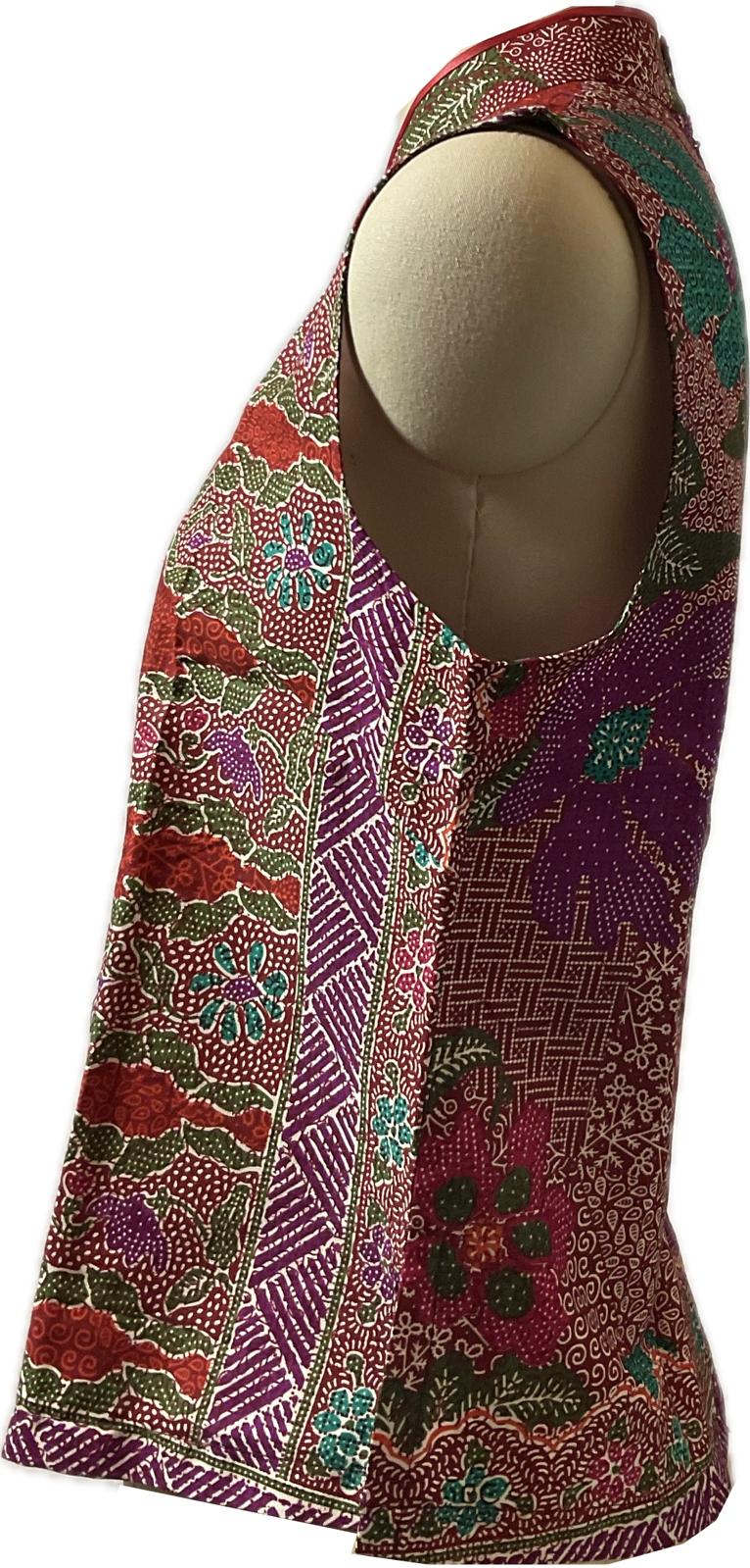 Ladies Batik Top LBT-L-BROWN-P111003