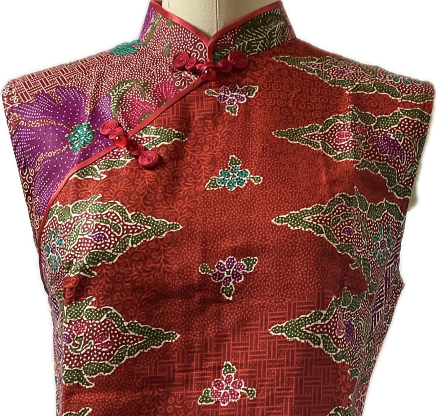 Ladies Batik Top LBT-L-BROWN-P111003