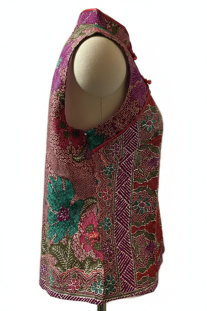 Ladies Batik Top LBT-L-BROWN-P111003