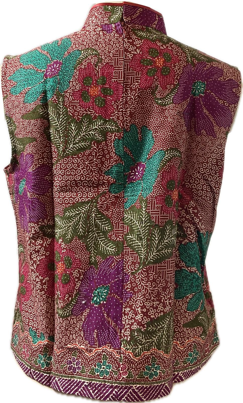 Ladies Batik Top LBT-L-BROWN-P111003