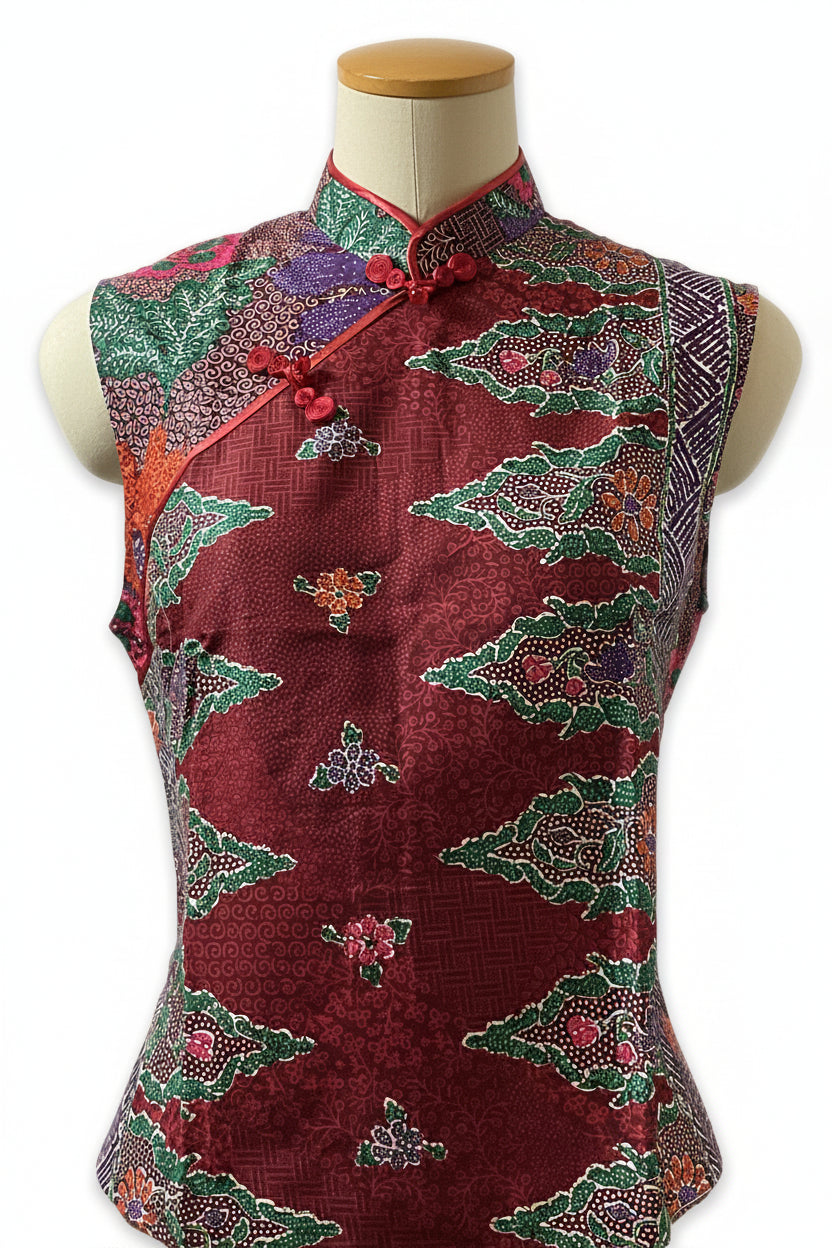 Ladies Batik Top LBT-L-RED-P111004