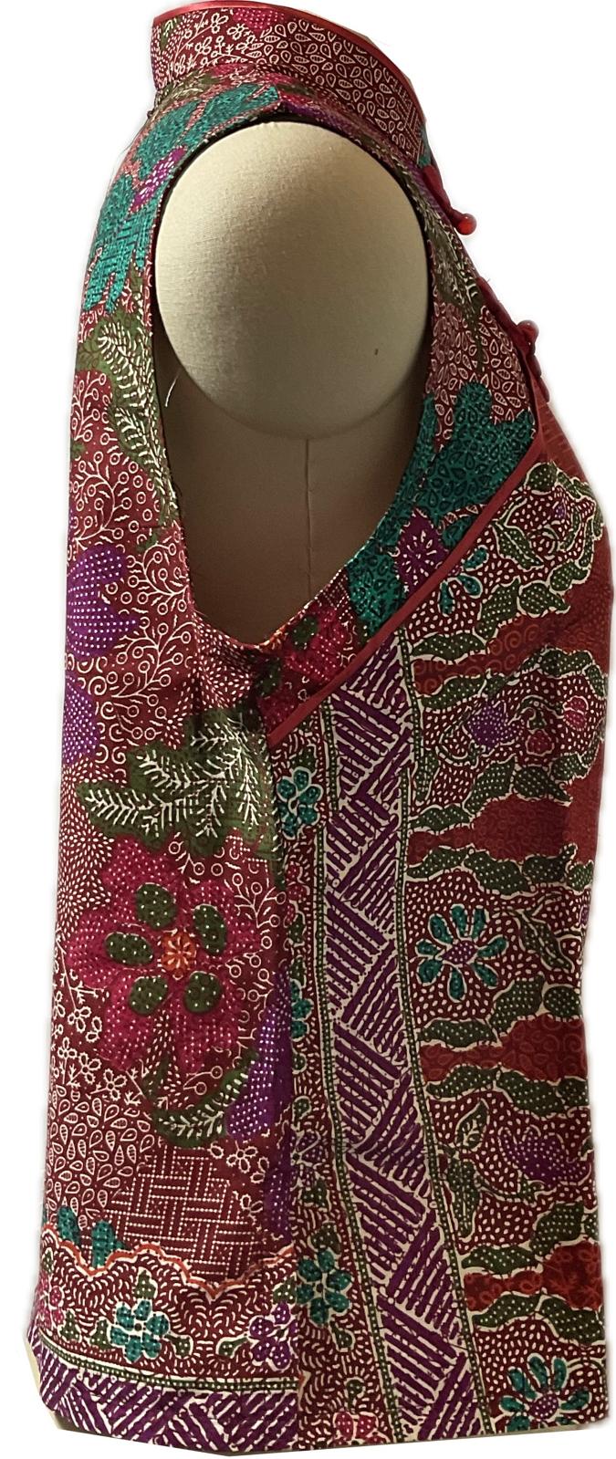Ladies Batik Top LBT-L-RED-P111005