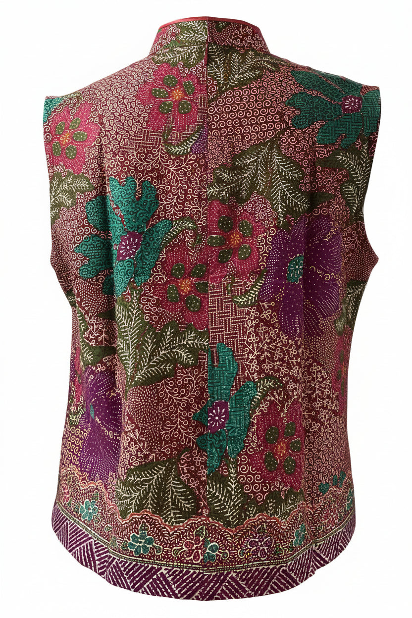 Ladies Batik Top LBT-L-RED-P111005