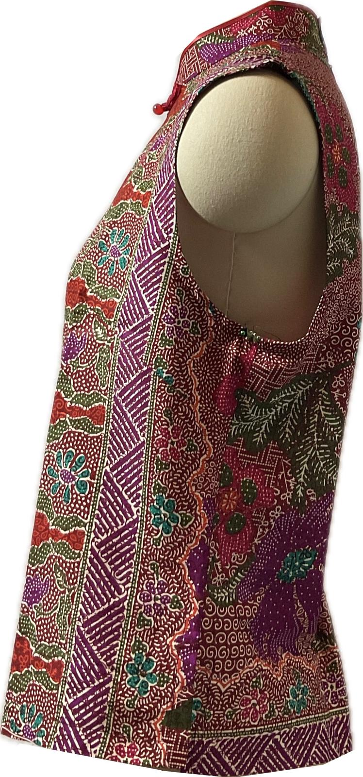 Ladies Batik Top LBT-L-RED-P111005