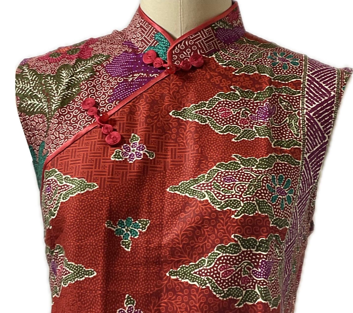 Ladies Batik Top LBT-L-RED-P111005