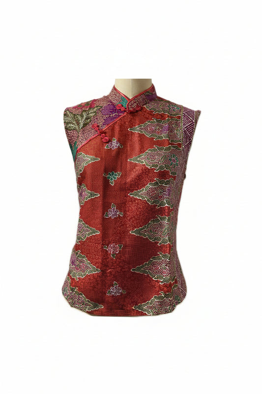 Ladies Batik Top LBT-L-RED-P111005