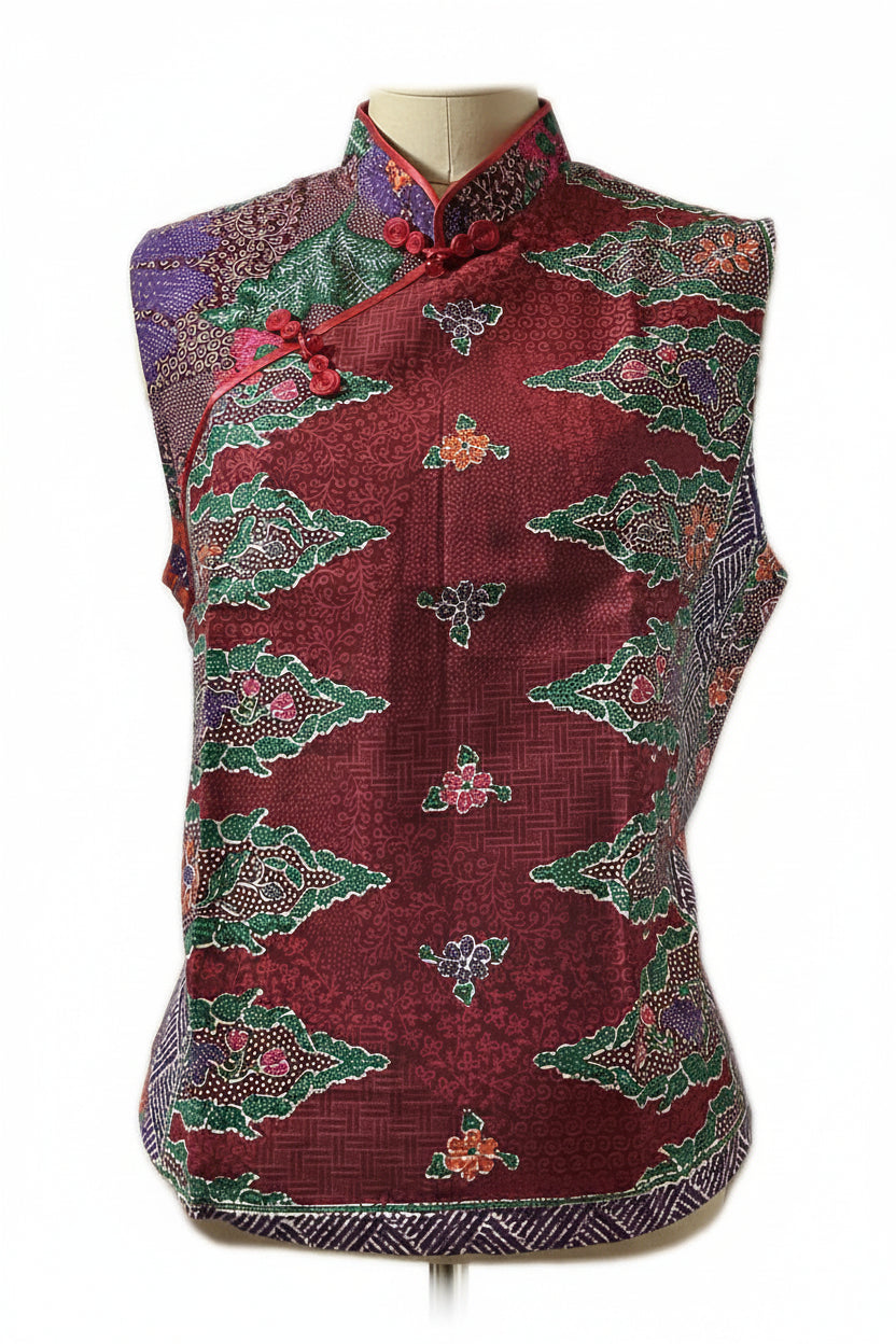 Ladies Batik Top LBT-XL-RED-P1111001