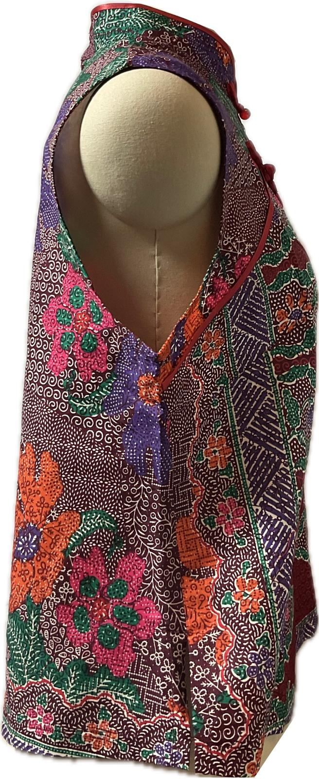 Ladies Batik Top LBT-XL-RED-P1111001