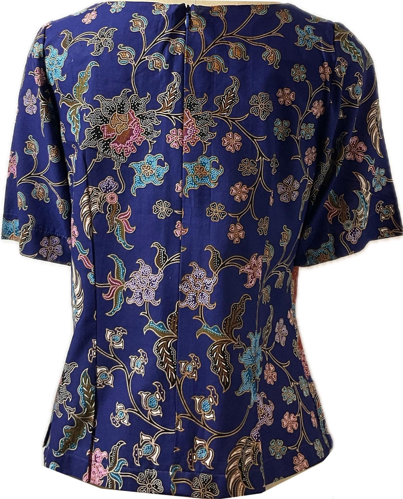 Ladies Batik Top LBT-M-BLUE-Q11001